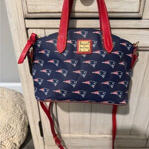 Dooney & Bourke Navy and Red Shoulder Bag